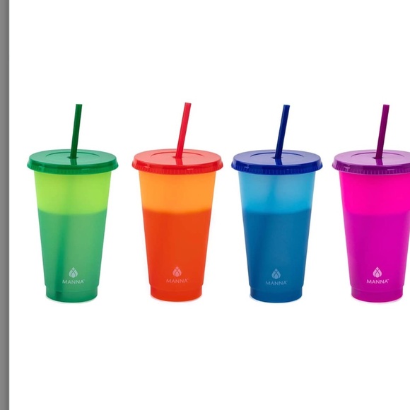 Manna 12 pack color changing tumblers cups + straw New In Box - Picture 2 of 6
